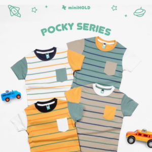 Kaos Anak Stripe Pocket Cotton Combed